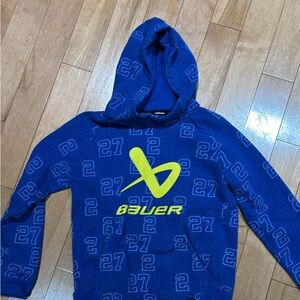 Boys Bauer Hoodie with Vibrant Yellow Logo